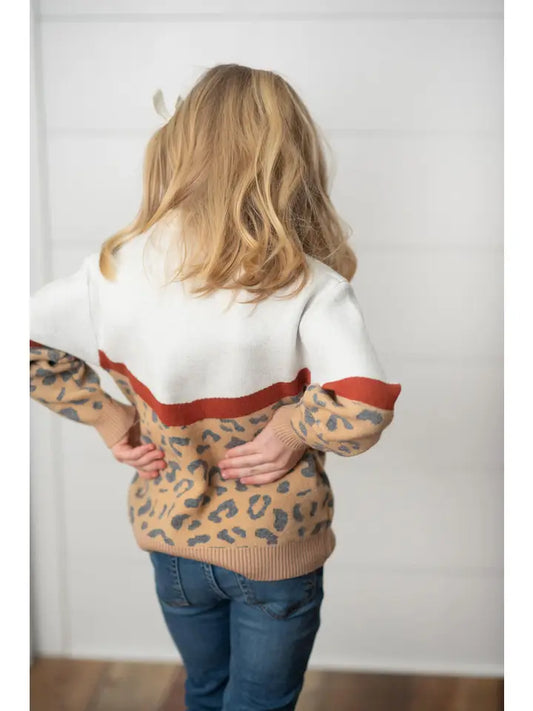 Leopard Color Block Sweater