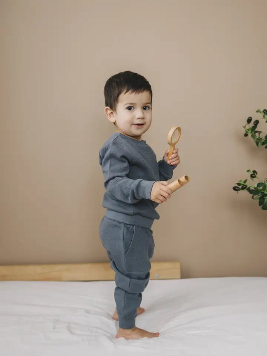 Waffle Knit Jogger Pants