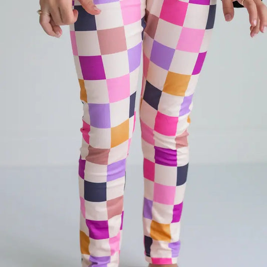 Girls Hoodie and Check Leggings Set