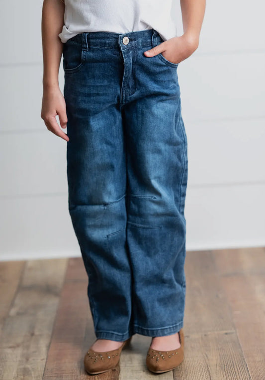 Medium Wash Denim Horseshoe Jeans