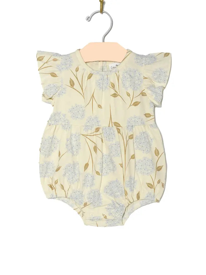 Flutter Sleeve Hydrangea Romper