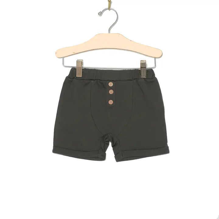 Charcoal Cotton Shorts