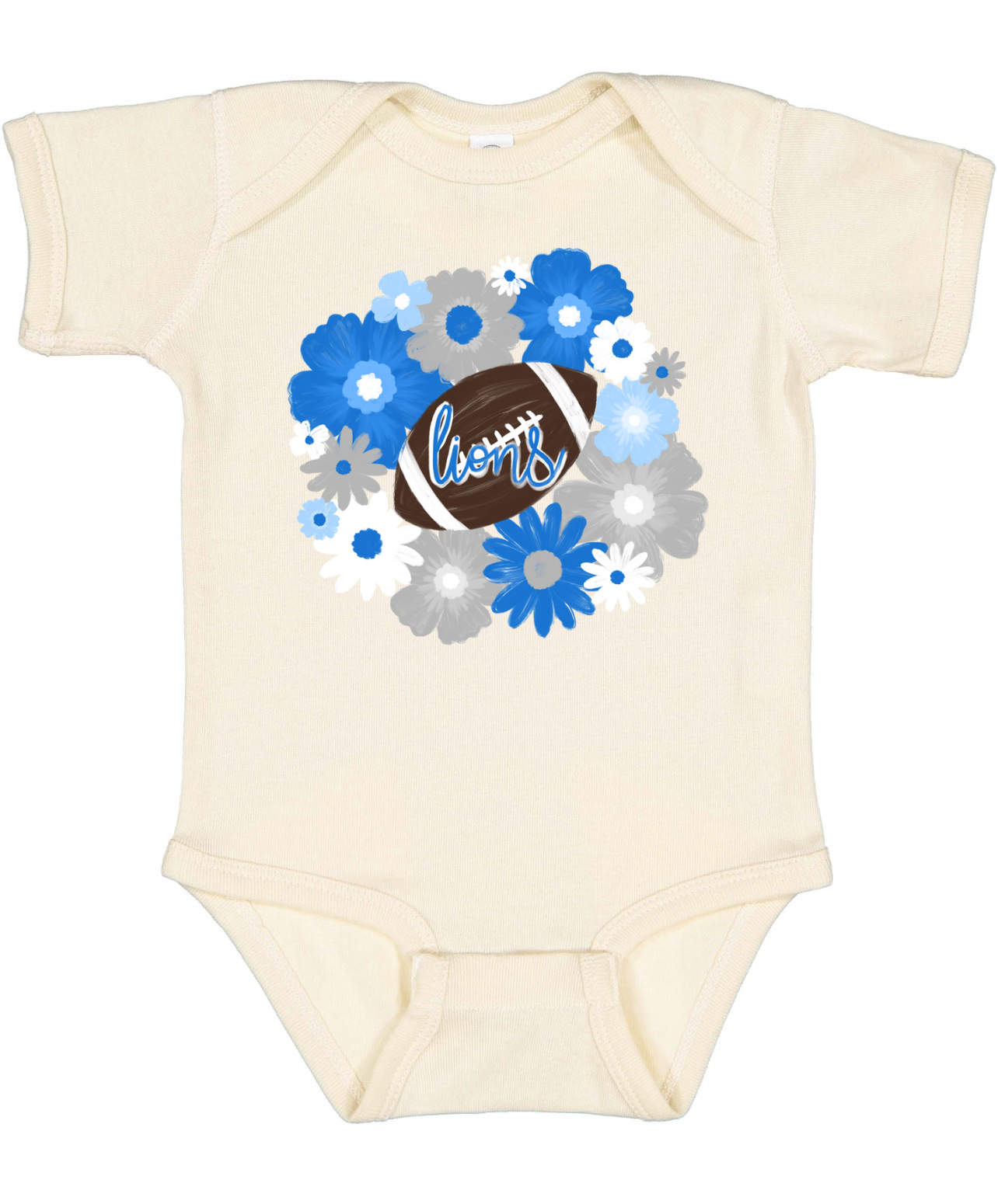 Floral Lions Onesie or Tee