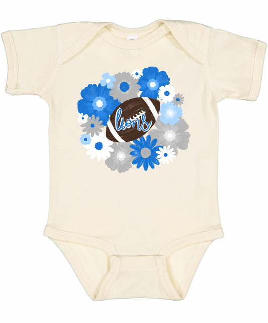 Floral Lions Onesie or Tee