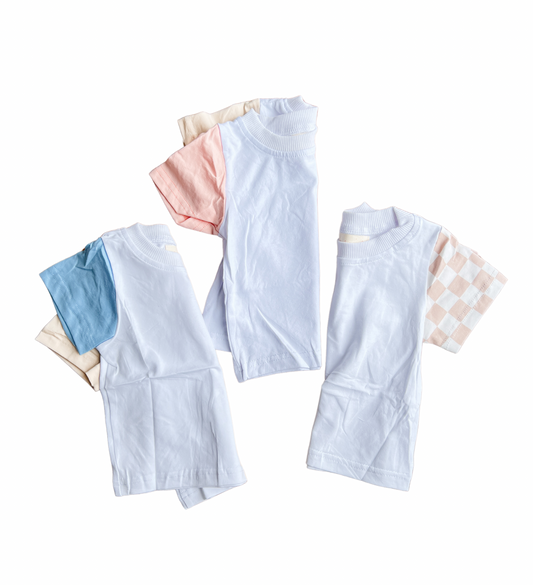 Colorblock Blank Tees