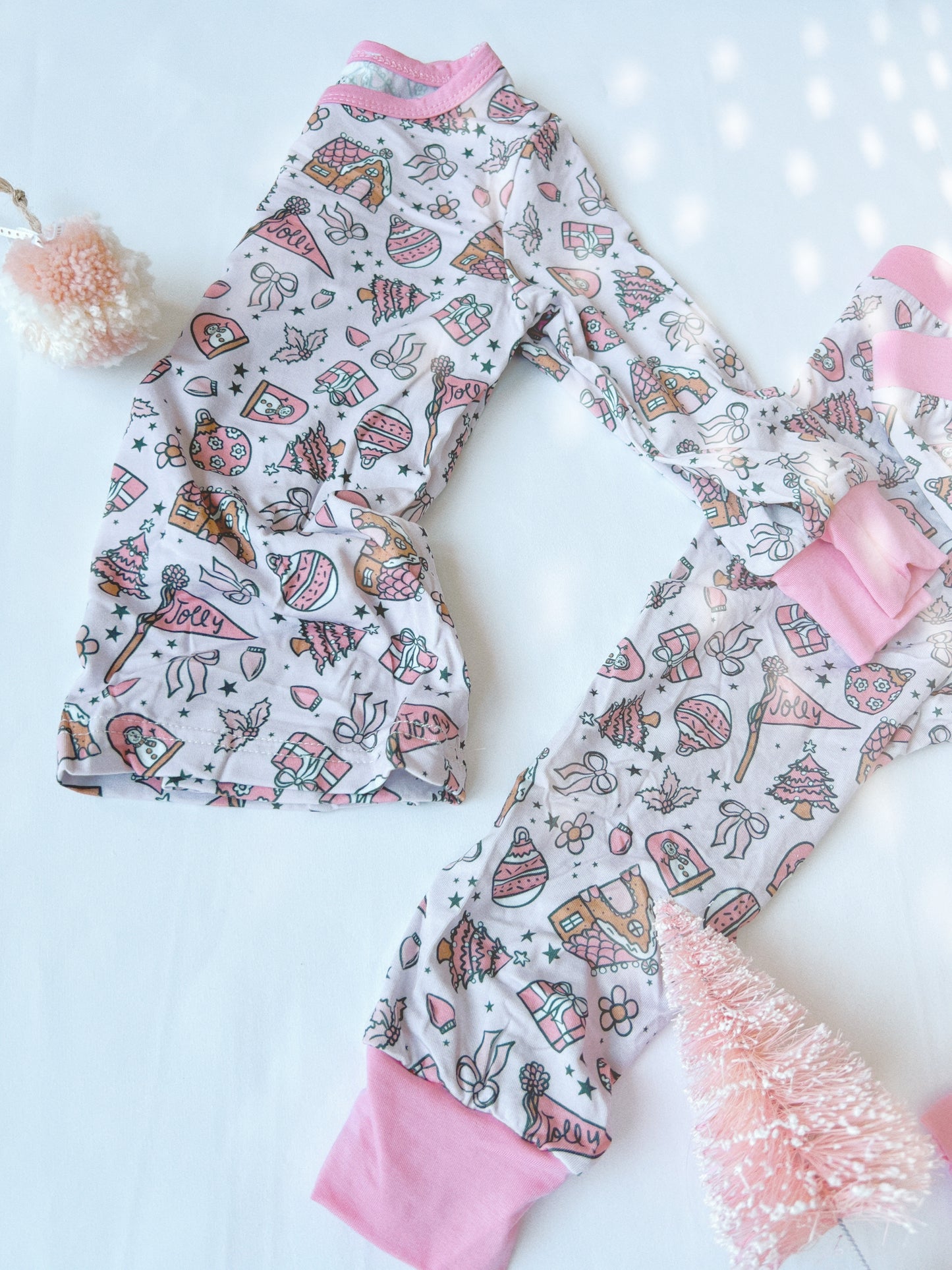 Pink Christmas Bamboo PJs