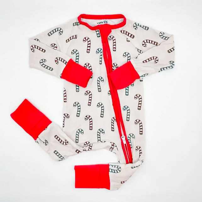 Candy Cane Bamboo PJ's