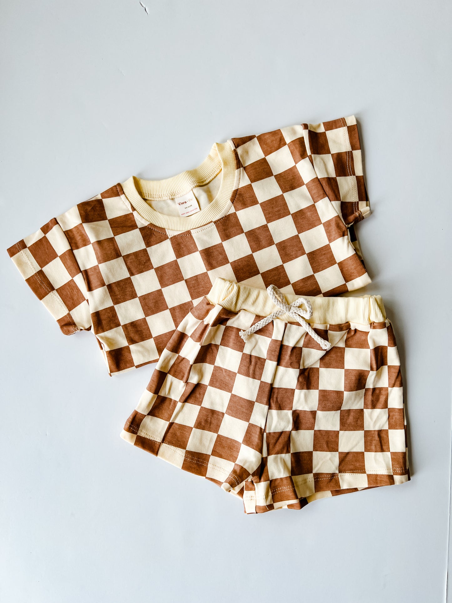 Neutral Check | Boys Summer Set