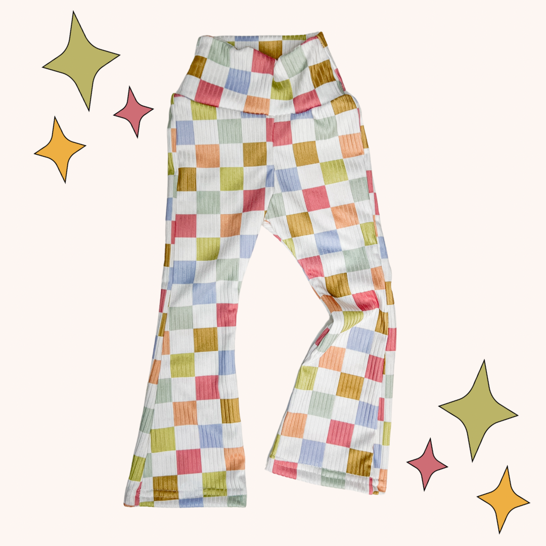 Pastel Check Flares