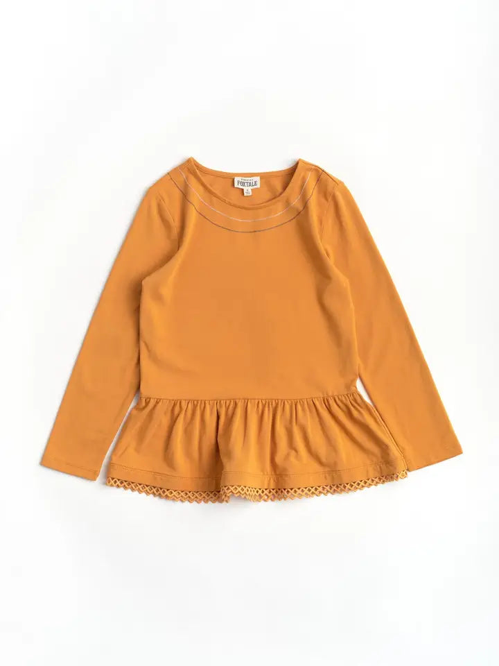 Stay Golden Peplum Top