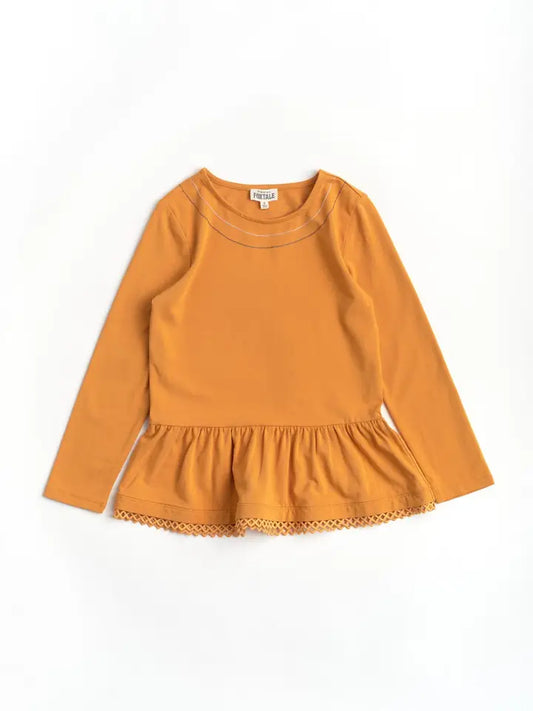 Stay Golden Peplum Top